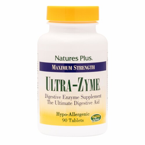 Natures Plus Maximum Strength Ultra-Zyme Digestive Aid Tablets Perspective: front