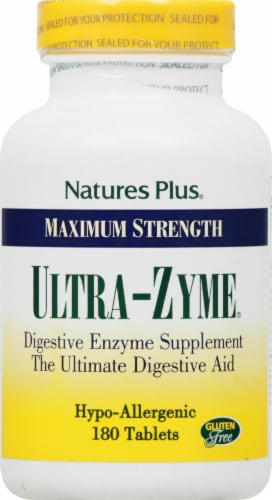 Natures Plus Ultra-Zyme® Maximum Strength Digestive Aid Tablets Perspective: front