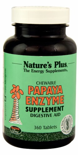 Nature's Plus Papaya Enzyme Chewable Tablets Perspective: front
