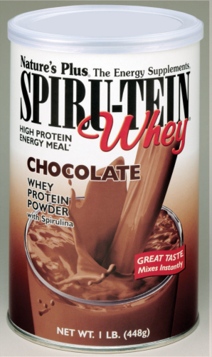 Nature's Plus Spiru-Tein Whey Chocolate Perspective: front
