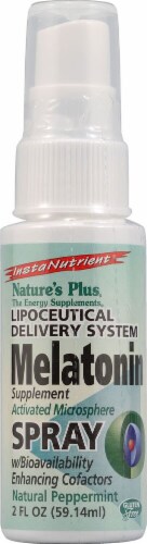 Nature's Plus Melatonin Lipoceutical Spray Natural Peppermint Perspective: front