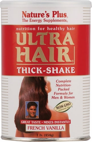 Nature's Plus  Ultra Hair® Thick-Shake   French Vanilla Perspective: front