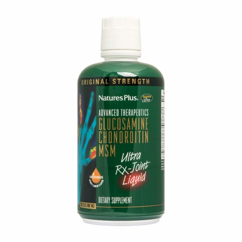Nature's Plus Glucosamine Chondroitin MSM Ultra Rx-Joint Liquid Dietary Supplement Perspective: front