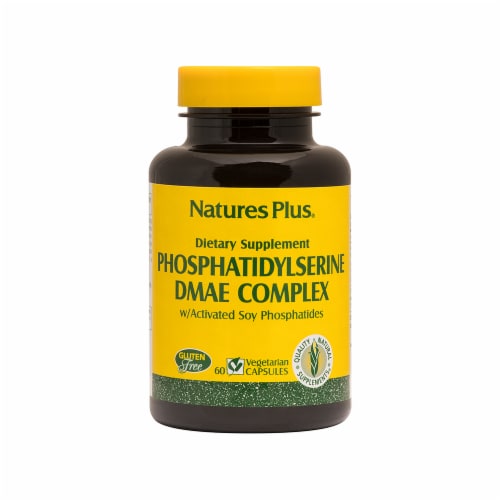 Natures Plus® Phosphatidylserine DMAE Complex Vegetarian Capsules Perspective: front