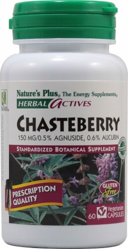 Nature's Plus Herbal Actives Chasteberry Capsules 150 mg Perspective: front