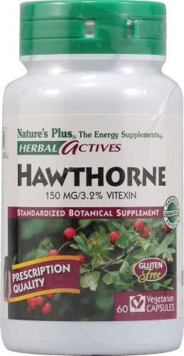 Nature's Plus Herbal Actives English Hawthorne Capsules 150 mg Perspective: front