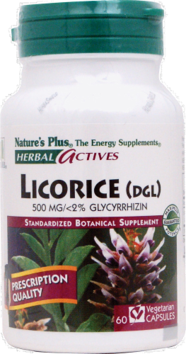 Nature's Plus Licorice Capsules Perspective: front