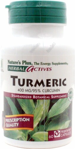 Nature's Plus Herbal Actives Turmeric Capsules 450 mg Perspective: front