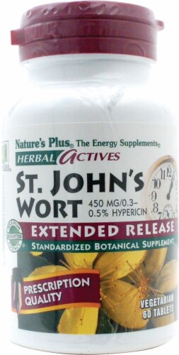 Nature's Plus Herbal Actives St John's Wort Tablets Perspective: front