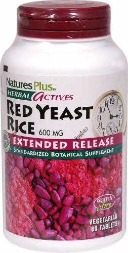 Natures Plus Herbal Actives Red Yeast Rice Supplement Perspective: front