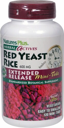 Natures Plus Herbal Actives Red Yeast Rice Supplement Perspective: front