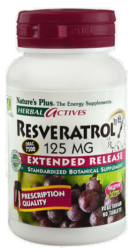 Nature's Plus Resveratrol Supplement Perspective: front