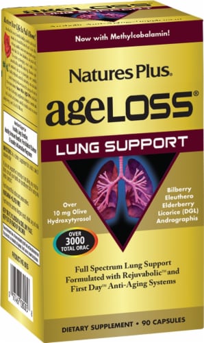 Natures Plus Age Loss Lung Support Perspective: front