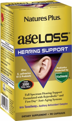 Nature's Plus Age Loss Hearing Support Capsules Perspective: front