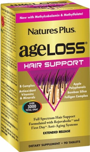 Natures Plus Age Loss Hair Support Perspective: front