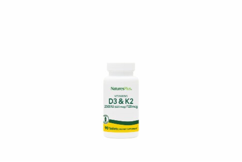 Nature's Plus® D3 & K2 Vitamins Dietary Supplement Perspective: front