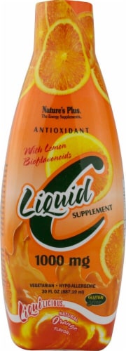 Nature's Plus  Liquid C with Lemon Bioflavonoids Natural Orange Supplements Perspective: front