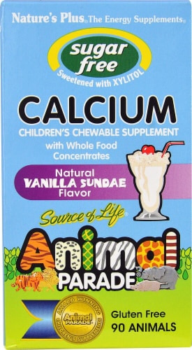 Nature's Plus Animal Parade® Childrens Sugar Free Calcium Vanilla Sundae,  90 Chewable Tablets - Ralphs