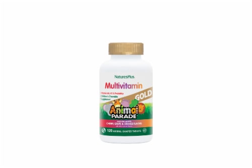 Natures Plus Assorted Flavors Animal Parade Gold Chewable Children's Multivitamin Perspective: front