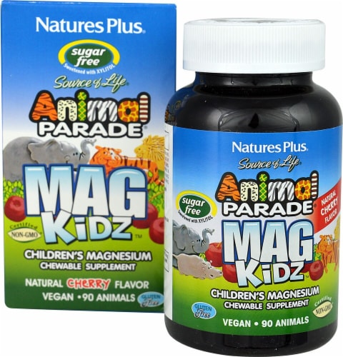 Natures Plus Animal Parade MagKidz Children's Magnesium Natural Cherry  Flavor Chewables, 90 ct - Pick 'n Save