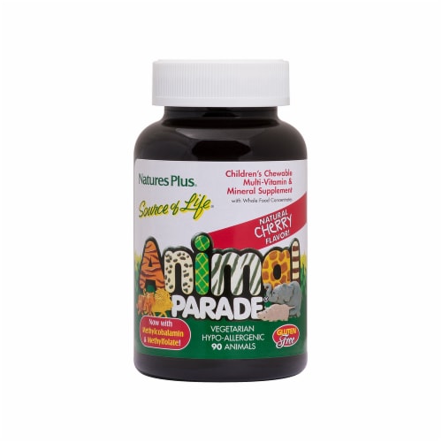 Natures Plus Animal Parade Cherry Vitamins Perspective: front