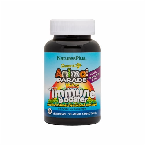 Nature's Plus Animal Parade Kid's Immune Booster Chewable Antioxidant Supplement Perspective: front