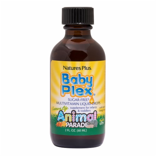 Natures Plus Animal Parade Baby Plex Multivitamin Liquid Drops Perspective: front