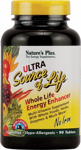 Nature's Plus Ultra Source of Life Whole Life Energy Enhancer with Lutein Tablets 90 Count Perspective: front