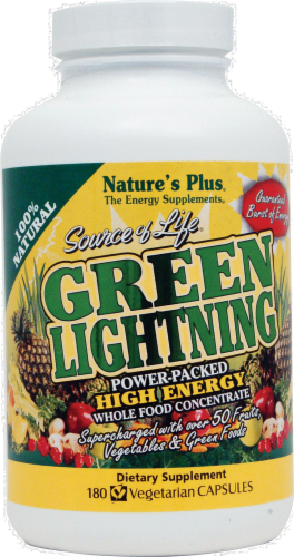 Nature's Plus Source of Life Green Lightning Capsules Perspective: front