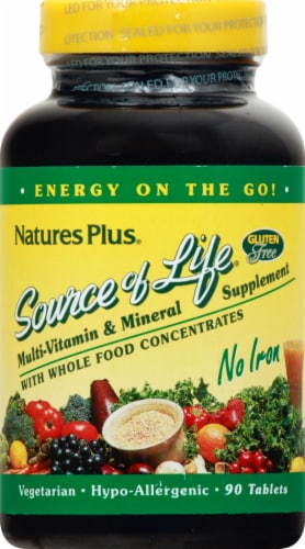 Natures Plus Source of Life Tablets 90 Count Perspective: front