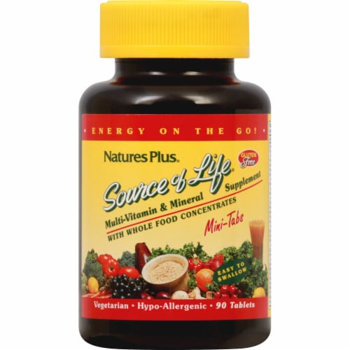Natures Plus  Source of Life® Multi-Vitamin and Mineral Supplement Perspective: front