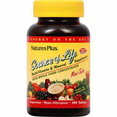 Natures Plus Source of Life Mini Tablets Perspective: front