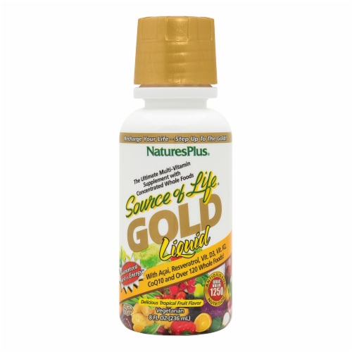 Natures Plus Source Of Life Gold Liquid Milti-Vitamin Perspective: front