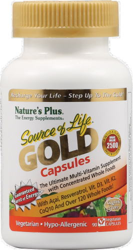 Nature's Plus Source of Life Gold Capsules Perspective: front