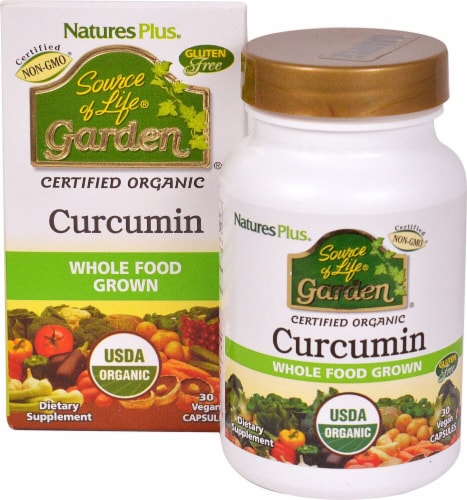Natures Plus  Source of Life® Garden Curcumin Perspective: front