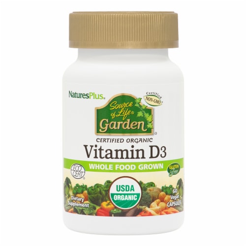 Natures Plus Source Of Life Garden D3 Vitamin Supplement Perspective: front