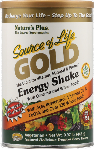 Nature's Plus Source Of Life Gold Energy Shake Powder Perspective: front