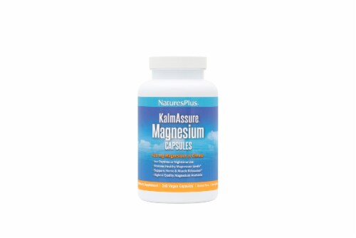 Nature's Plus® KalmAssure® Magnesium Capsules Dietary Supplement Perspective: front