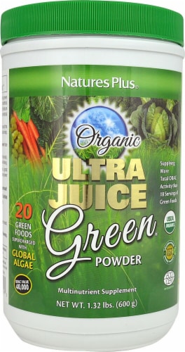 Natures Plus Organic Ultra Juice Green Powder Perspective: front