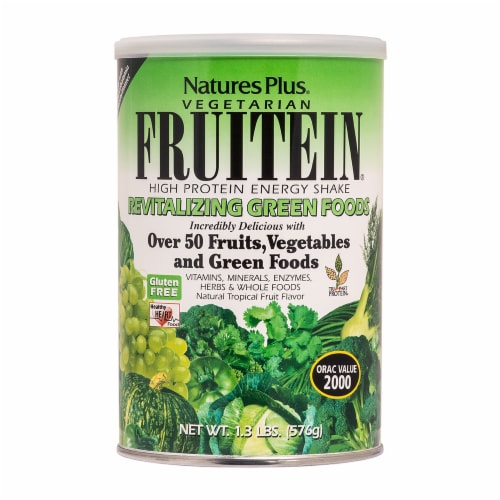 Natures Plus Fruitein Green Foods Shake Perspective: front