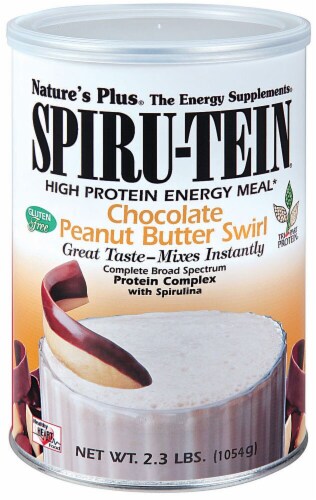 Nature's Plus  Spiru-Tein® High Protein Energy Meal   Chocolate Peanut Butter Swirl Perspective: front
