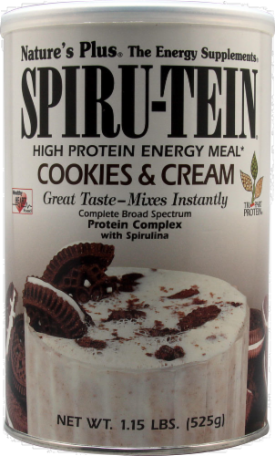 Nature's Plus Spiru-Tein Cookies & Cream Shake Perspective: front