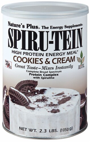 Nature's Plus  Spiru-Tein® High Protein Energy Meal   Cookies & Cream Perspective: front