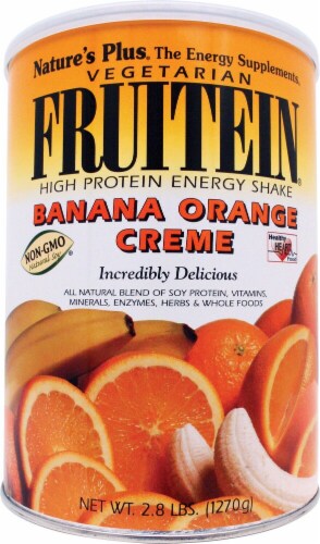 Nature's Plus  Fruitein® High Protein Vegetarian Energy Shake   Banana Orange Creme Perspective: front