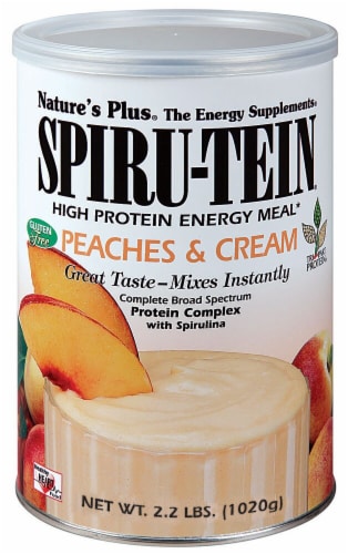Nature's Plus  Spiru-Tein® High Protein Energy Meal   Peaches and Cream Perspective: front