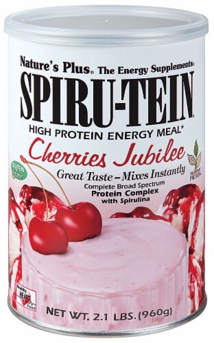 Nature's Plus  Spiru-Tein® High Protein Energy Meal   Cherries Jubilee Perspective: front