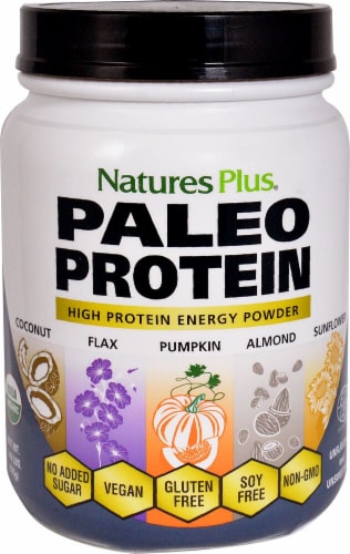Natures Plus  Paleo Protein   Unflavored Perspective: front