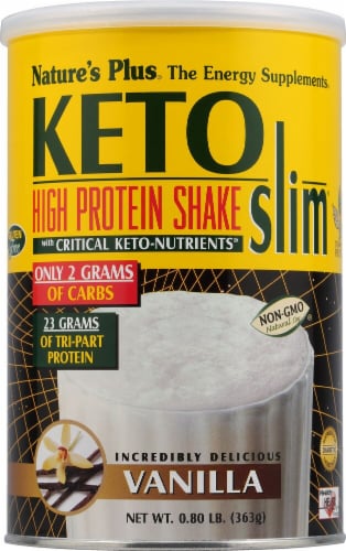 Nature's Plus® KETOSlim® High Protein Vanilla Shake with Critical Keto-Nutrients Perspective: front