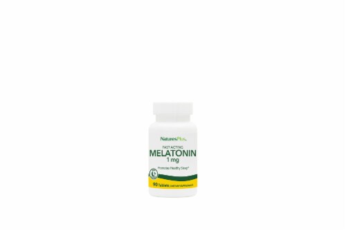Nature's Plus® Fast Acting 1 mg Metatonin Supplement Perspective: front