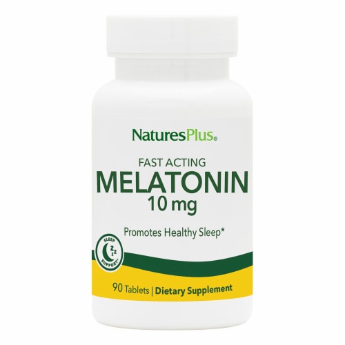 Natures Plus® Melatonin Tablets 10mg Perspective: front
